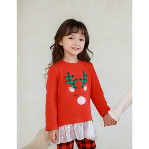 Pink Rudolf the Reindeer Tunic Dress Top